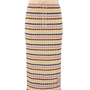 Zimmermann Multicolor Striped Pencil Skirt